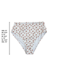 Rosie High Waisted Bottoms | Red Dainty Floral Full Coverage Swim Bottoms
