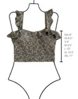 Bella Top | Floral Ruffle Off Shoulder Tankini Top