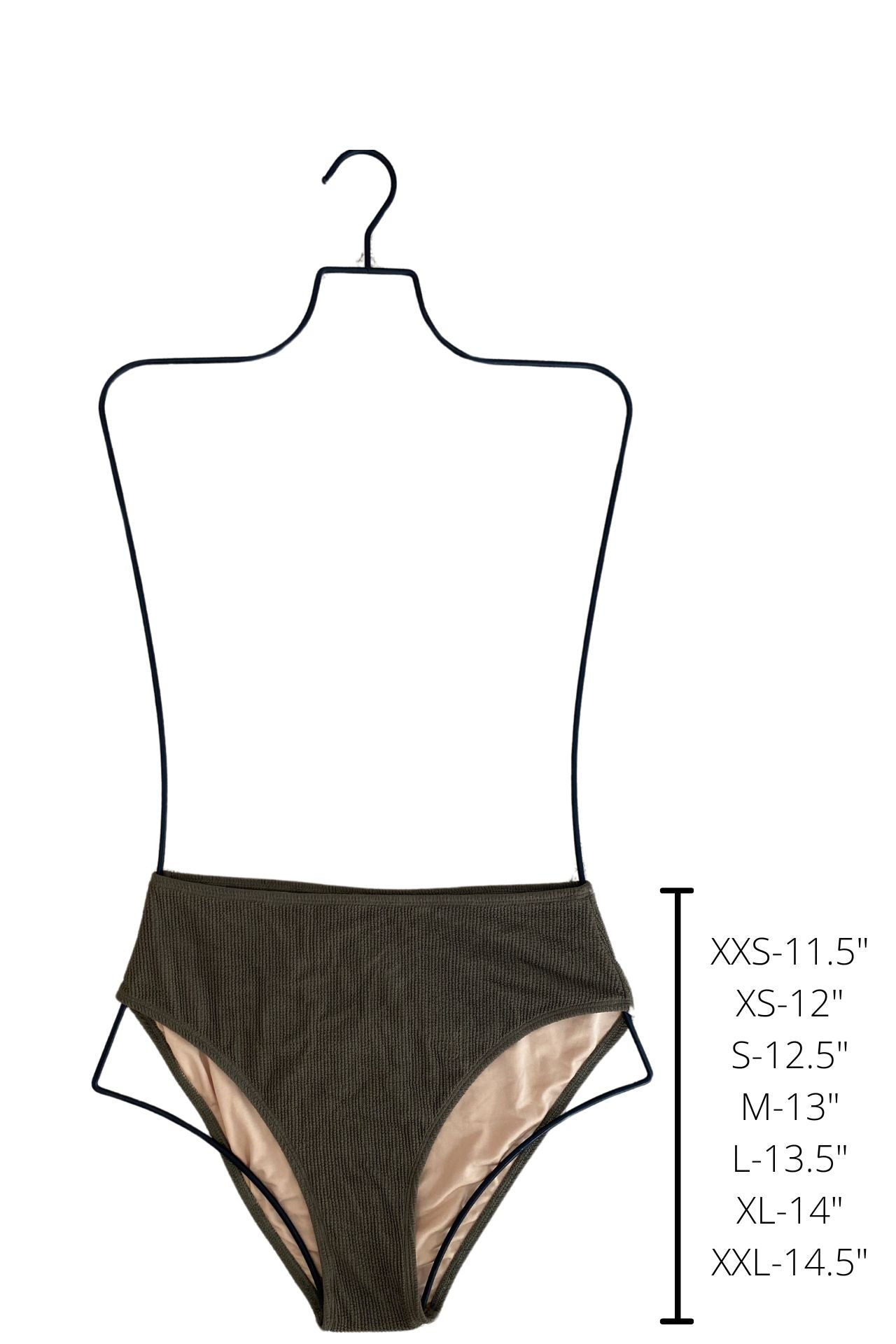Brown Full Coverage High-Waisted Bikini Bottoms | Geode Swimwear