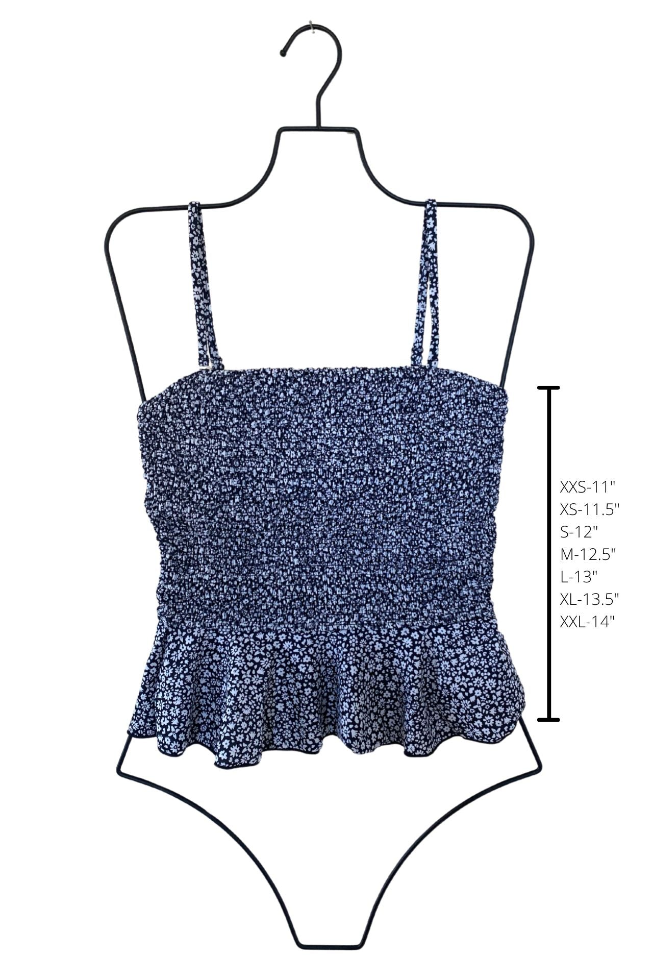 Stella Black and White Floral Peplum Tankini Top – Geode Swimwear
