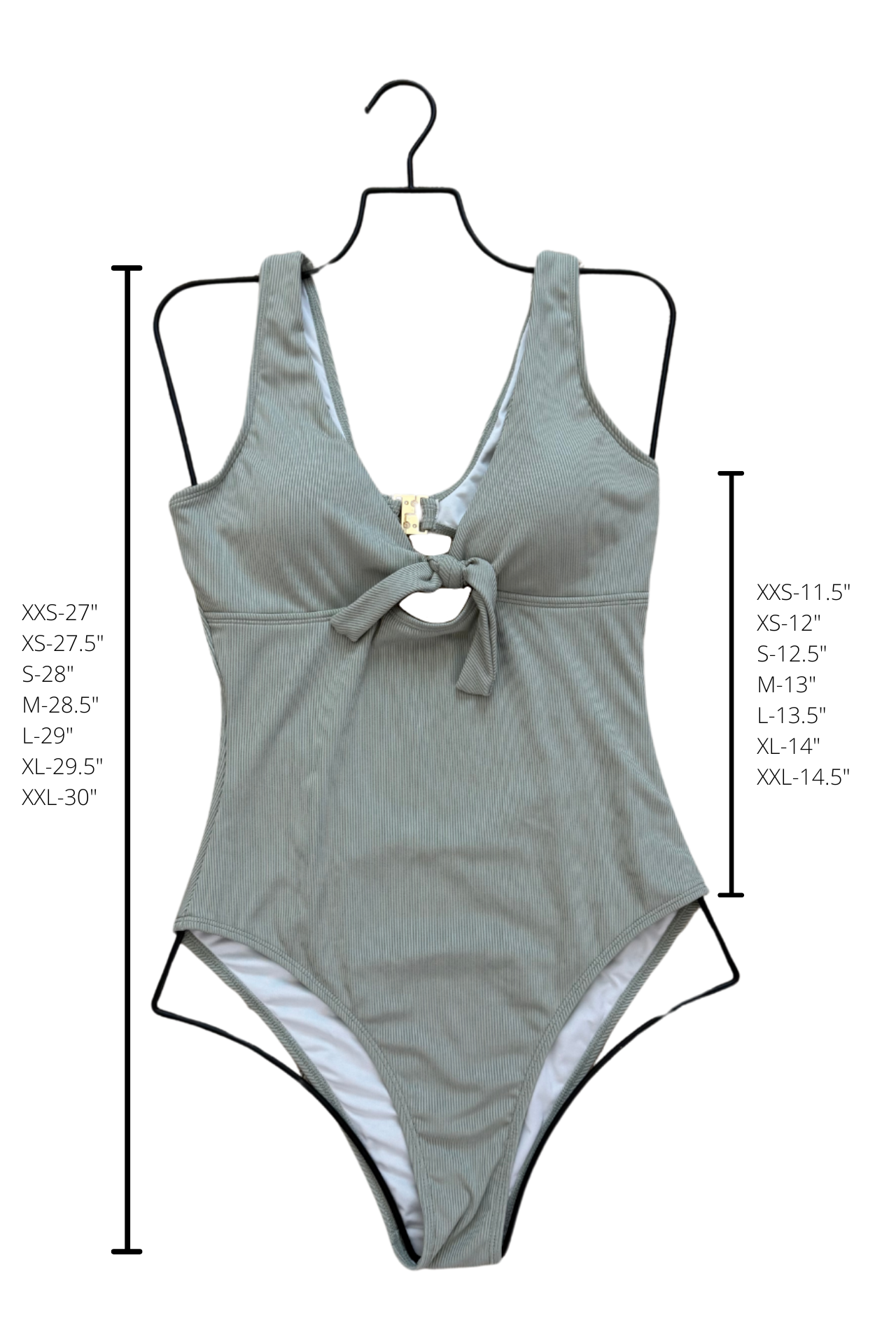 Serena One Piece | Ribbed Tie Front Swimsuit