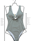 Serena One Piece | Ribbed Tie Front Swimsuit