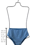 Georgia High Waisted Bottoms | Gingham Seamless Waist Bikini Bottoms