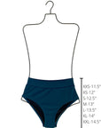Laguna High Waisted Bottoms | Blue Ribbed Swim Bottoms