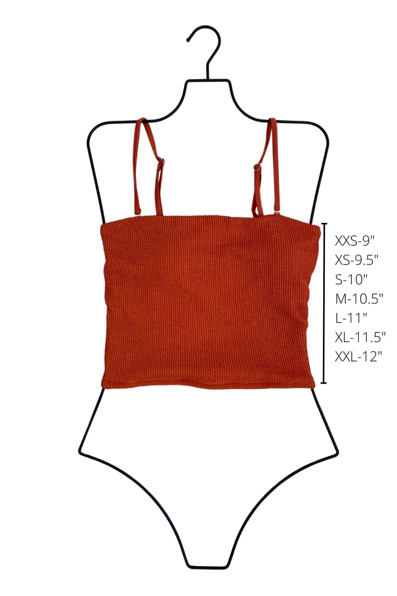 Ginger Top | Crepe Textured Strapless Tube Tankini Top