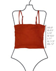Ginger Top | Crepe Textured Strapless Tube Tankini Top