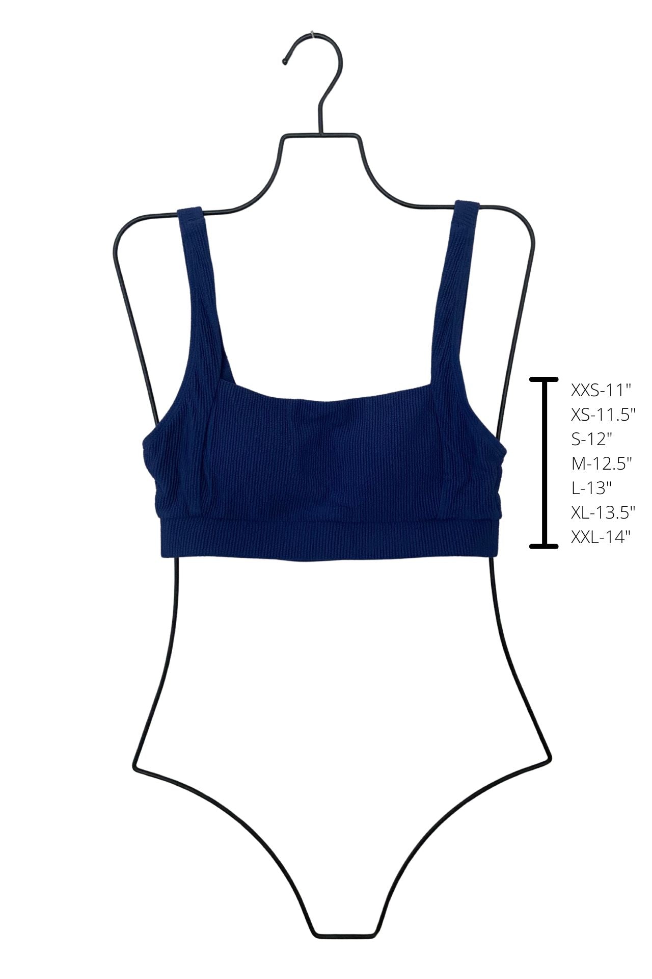 Capri Bikini Top | Crinkle Textured Square Neck Swim Top