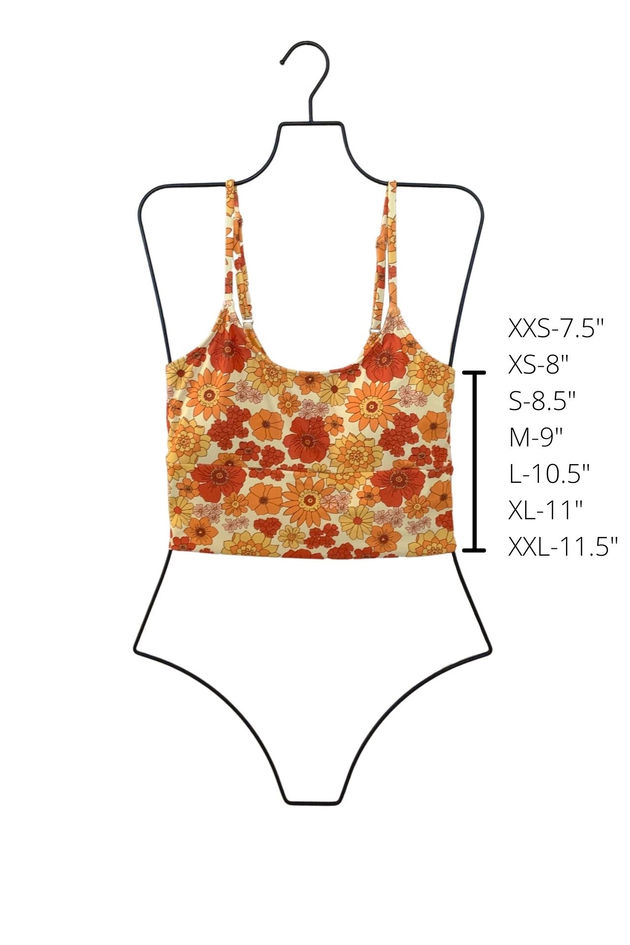 Flora Top | Retro Floral Scoop Neck Tankini Top