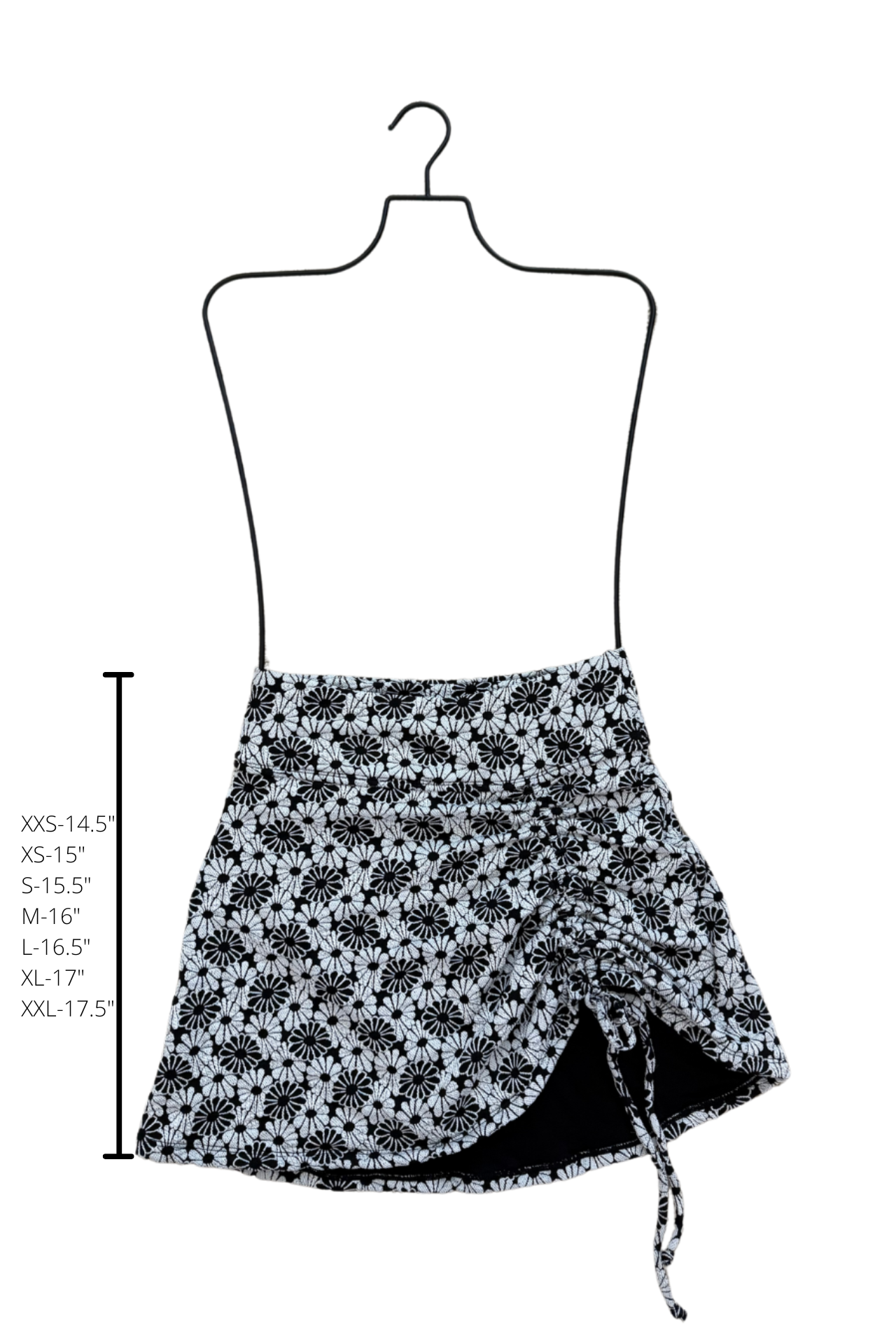 Daisy Swim Skirt | Floral Asymmetric Drawstring Swim Skirt