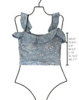 Seaside Top | Floral Ruffle Off Shoulder Tankini Top