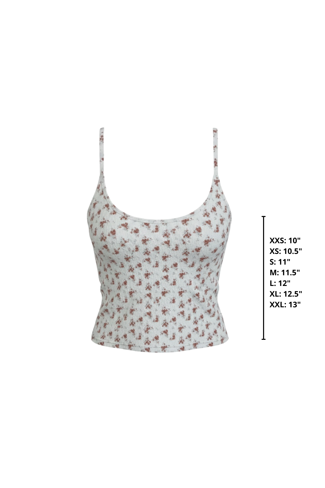 Rosie Tankini Top | Red and White Floral Scoop Neck Tankini Top