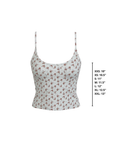 Rosie Tankini Top | Red and White Floral Scoop Neck Tankini Top