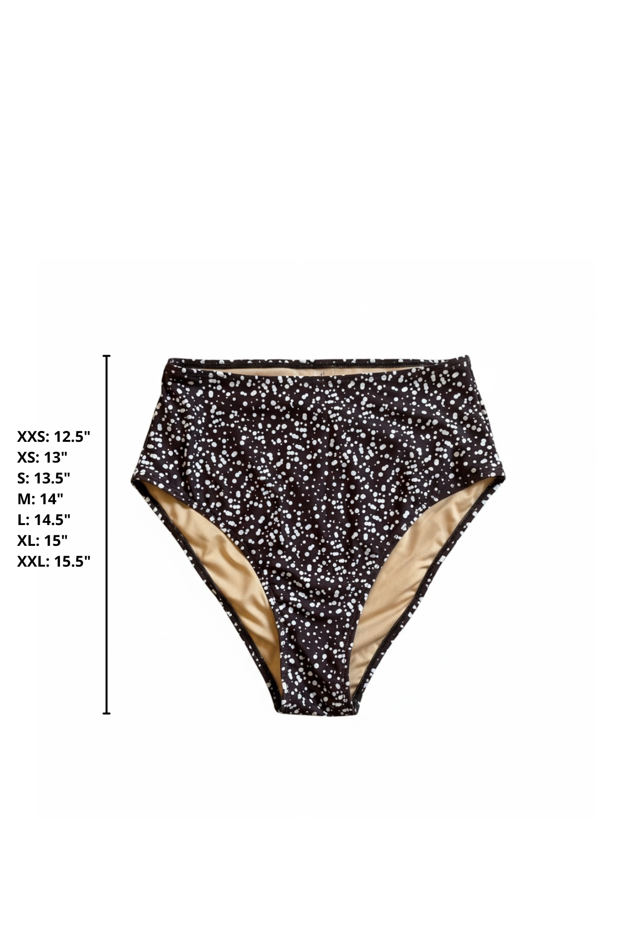 Olivia High Waisted Bottoms | Brown Speckled Full Coverage Bikini Bottoms