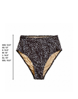 Olivia High Waisted Bottoms | Brown Speckled Full Coverage Bikini Bottoms
