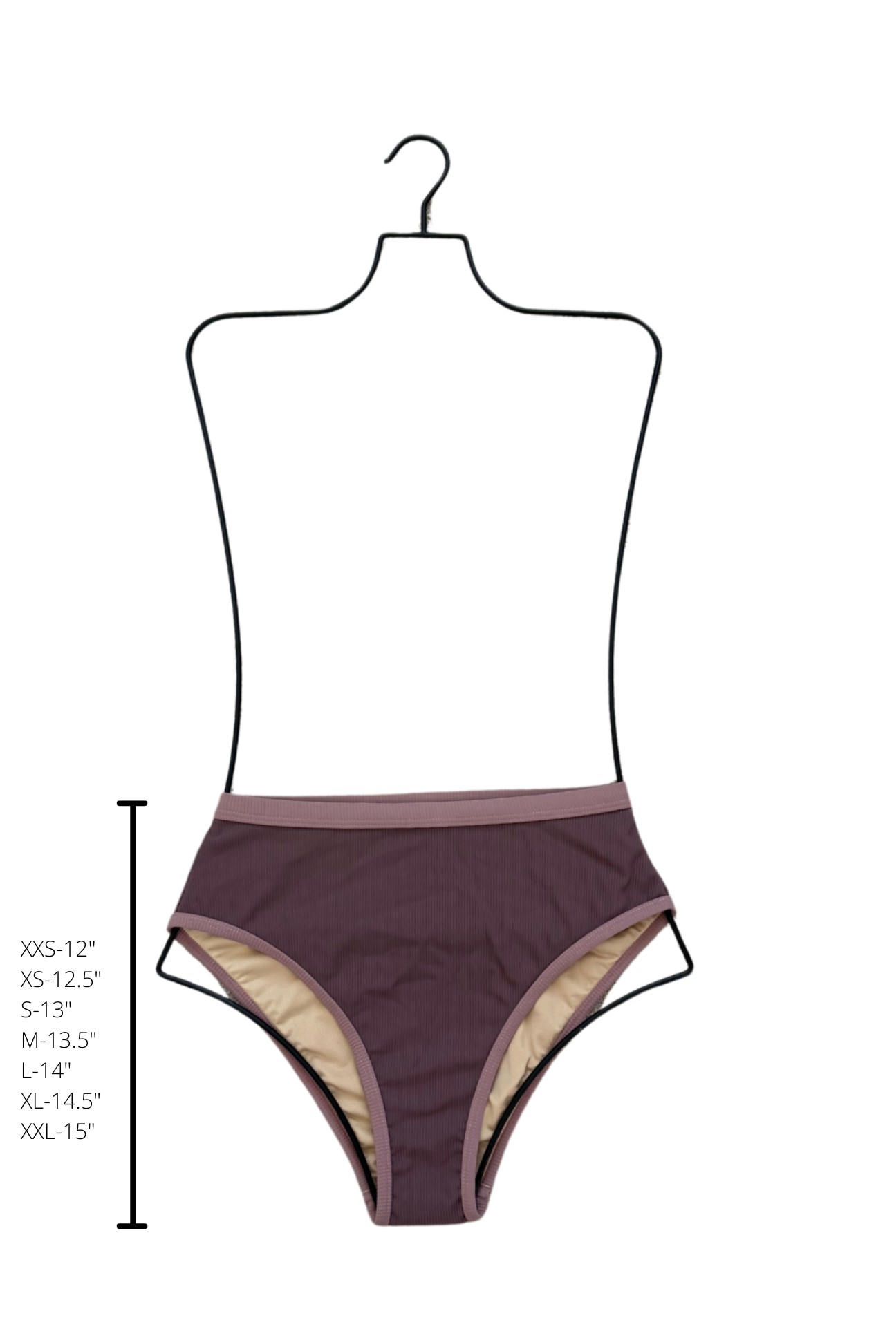 Breeze High Waisted Bottoms | Ribbed High Rise Swim Bottoms