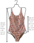 Paisley One Piece | Retro Floral Swimsuit with Open Back