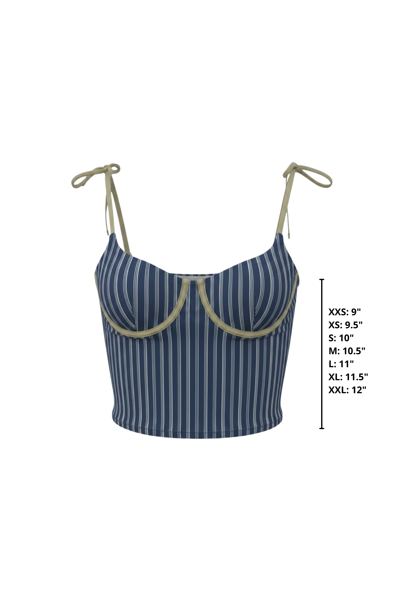 Harbor Tankini Top | Blue Green Retro Striped Underwire Modest Tankini Top