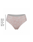 Blush High Waisted Bottoms | Pale Pink Floral Full Coverage Bikini Bottoms