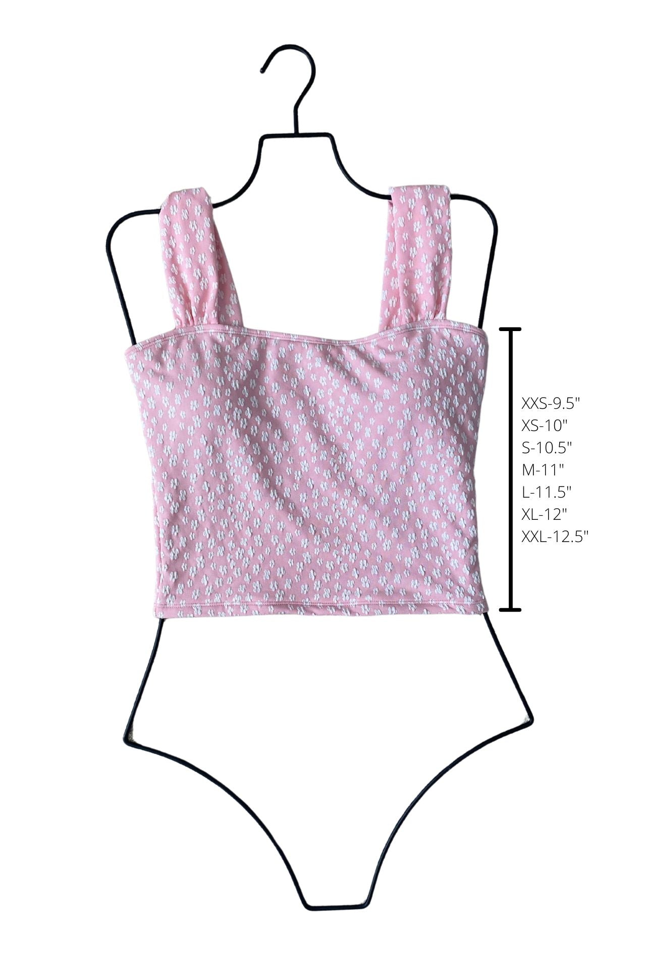 Peony Top | Textured Pink Floral Tankini Top