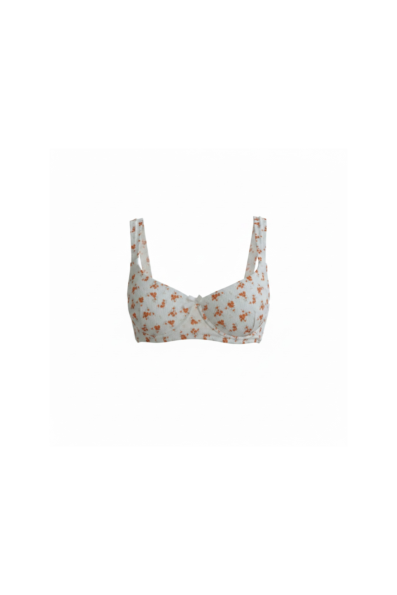 Rosie Bikini Top | Dainty Red Floral Underwire Bikini Top