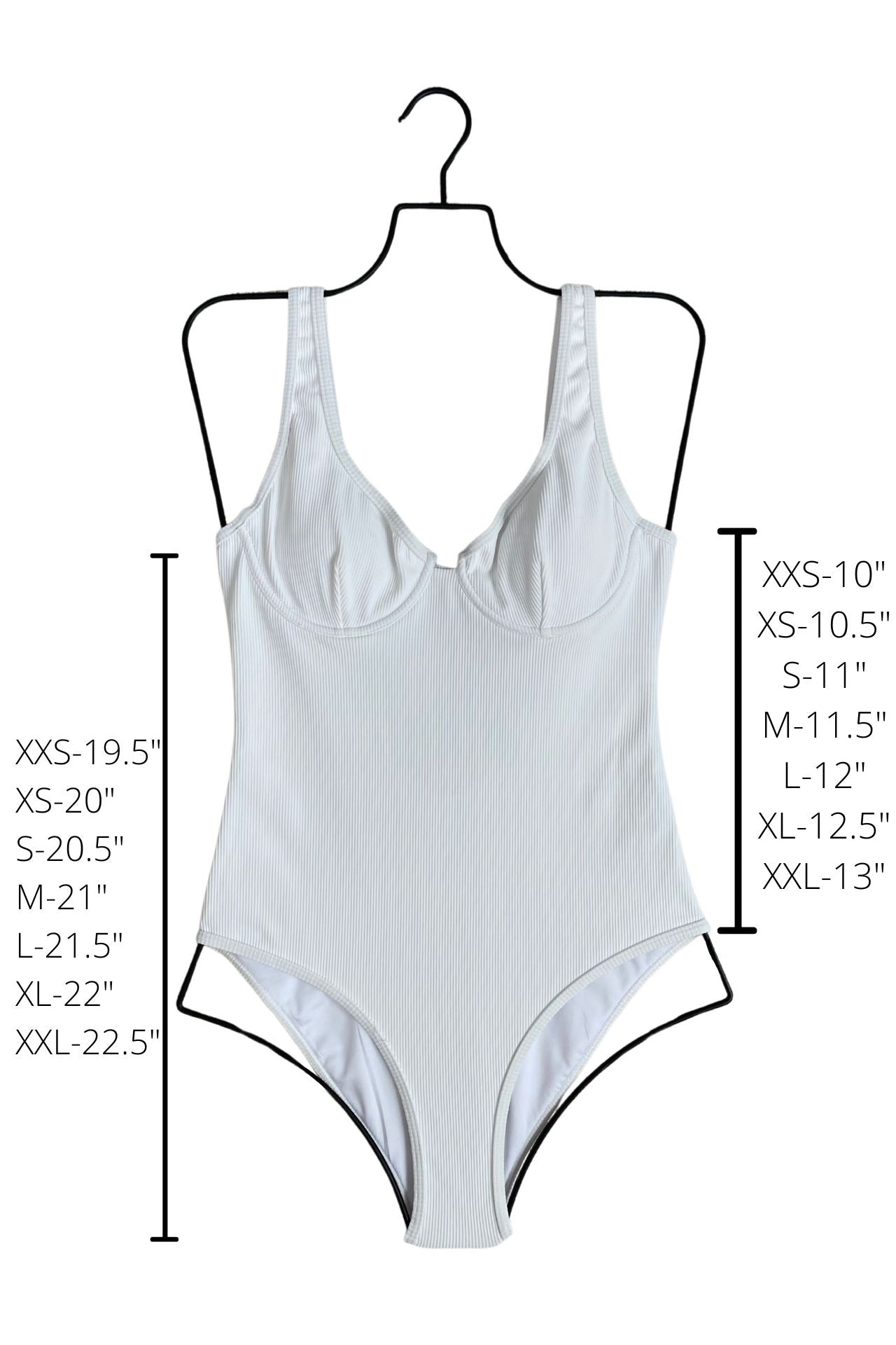One-piece swimsuit with plunging neckline in White for Women