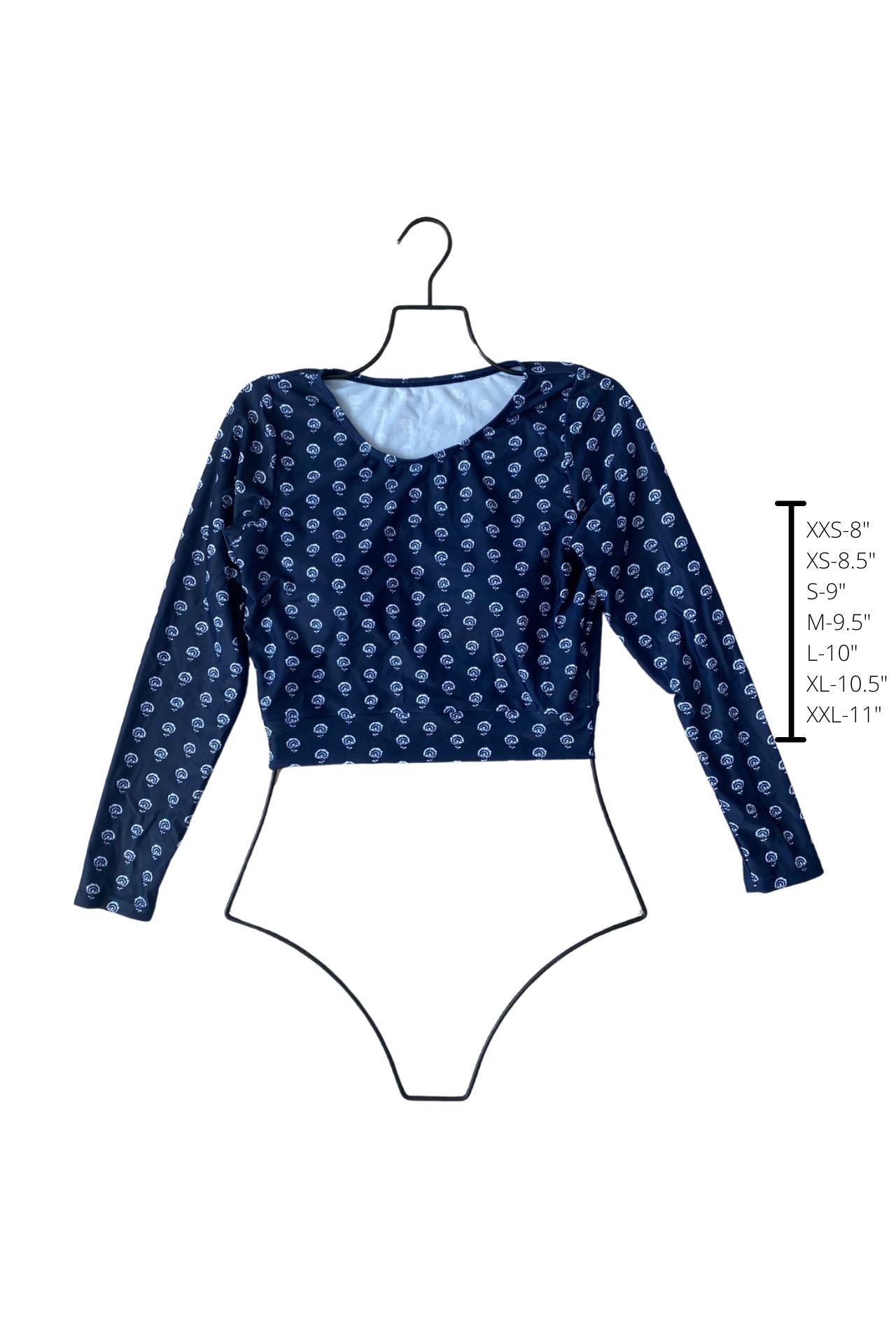 Topanga Long Sleeve Top | Floral High Neck Rashguard Swim Top