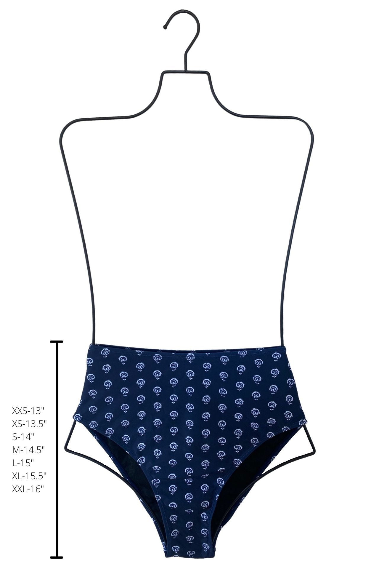 Topanga High Waisted Bottoms | Blue Floral Swim Bottoms