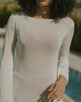Modest Swimsuit Coverup with Bell Sleeves