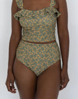 Bella High Waisted Bottoms | Wildflower Floral Bikini Bottoms