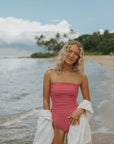 Full Coverage One Piece Swimsuit Pink