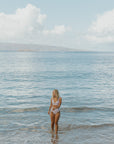 Full Coverage Cute Floral V Neck Bikini for Beach day