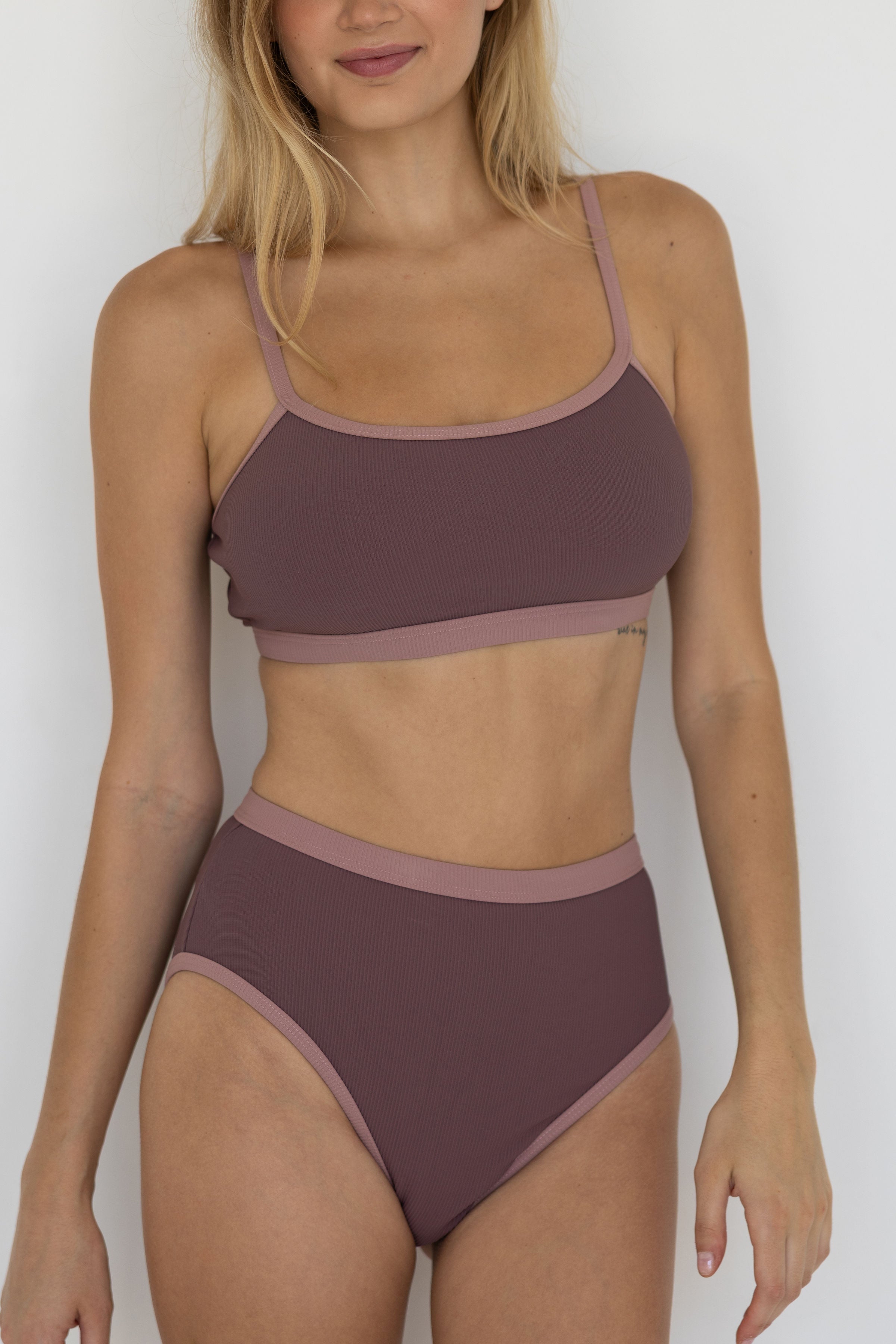 Breeze Bikini Top | Ribbed Athletic Style Bandeau Top