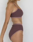 Breeze High Waisted Bottoms | Ribbed High Rise Swim Bottoms