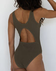 Cabo One Piece | Crinkle Underwire Swimsuit with Cutout Back