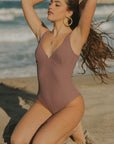 Purple Full Coverage Bathing Suit for Women