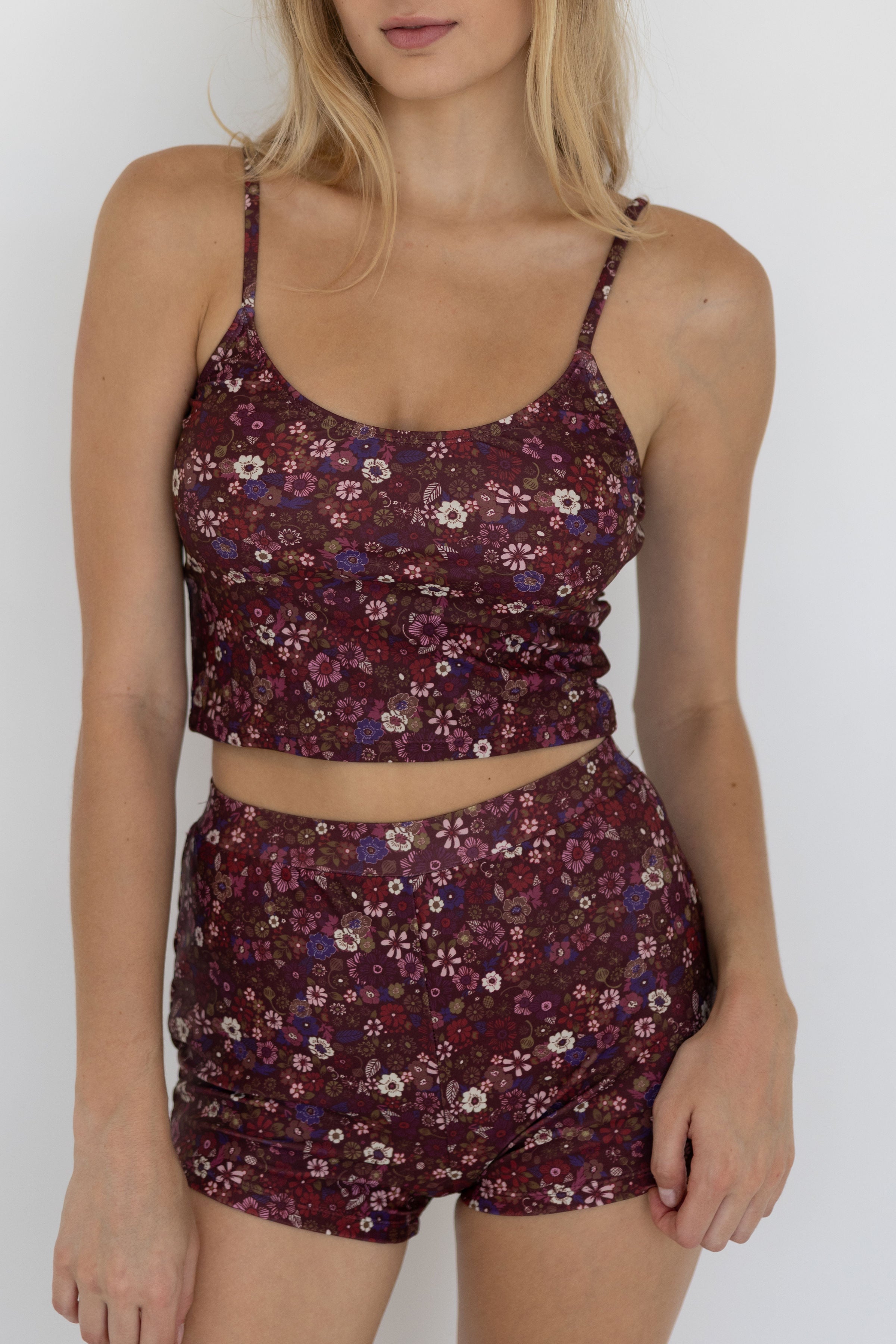Charlotte Top | Ditsy Floral Scoop Neck Tankini Top