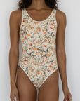 Costa One Piece | Wildflower Print Open Back Swimsuit