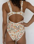 Costa One Piece | Wildflower Print Open Back Swimsuit