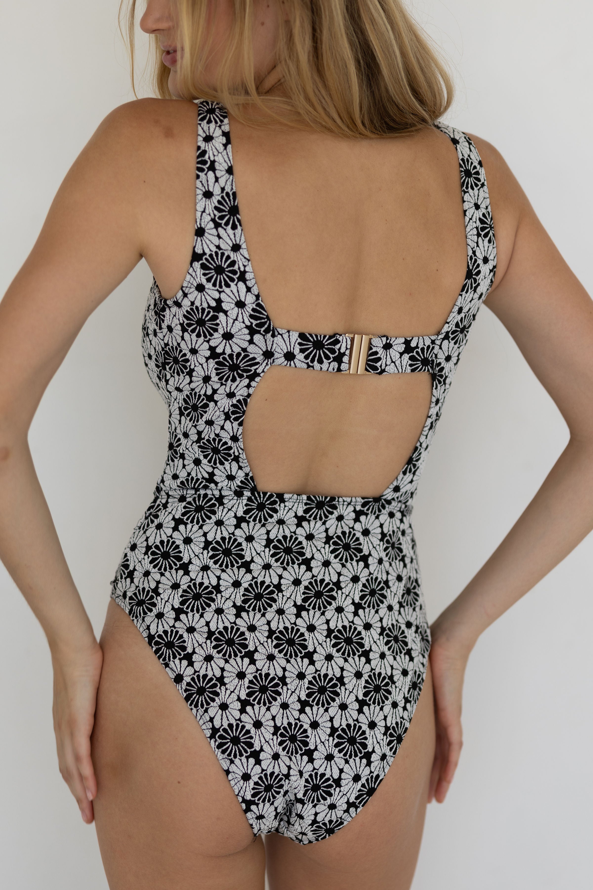 Daisy One Piece | Floral Square Neck Swimsuit