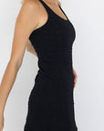 Eclipse Swim Dress | Black Floral Scoop Neck Swim Dress