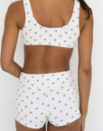 Eleanor Bikini Top | Polka Dot V-Neck Tie Front Bikini Top