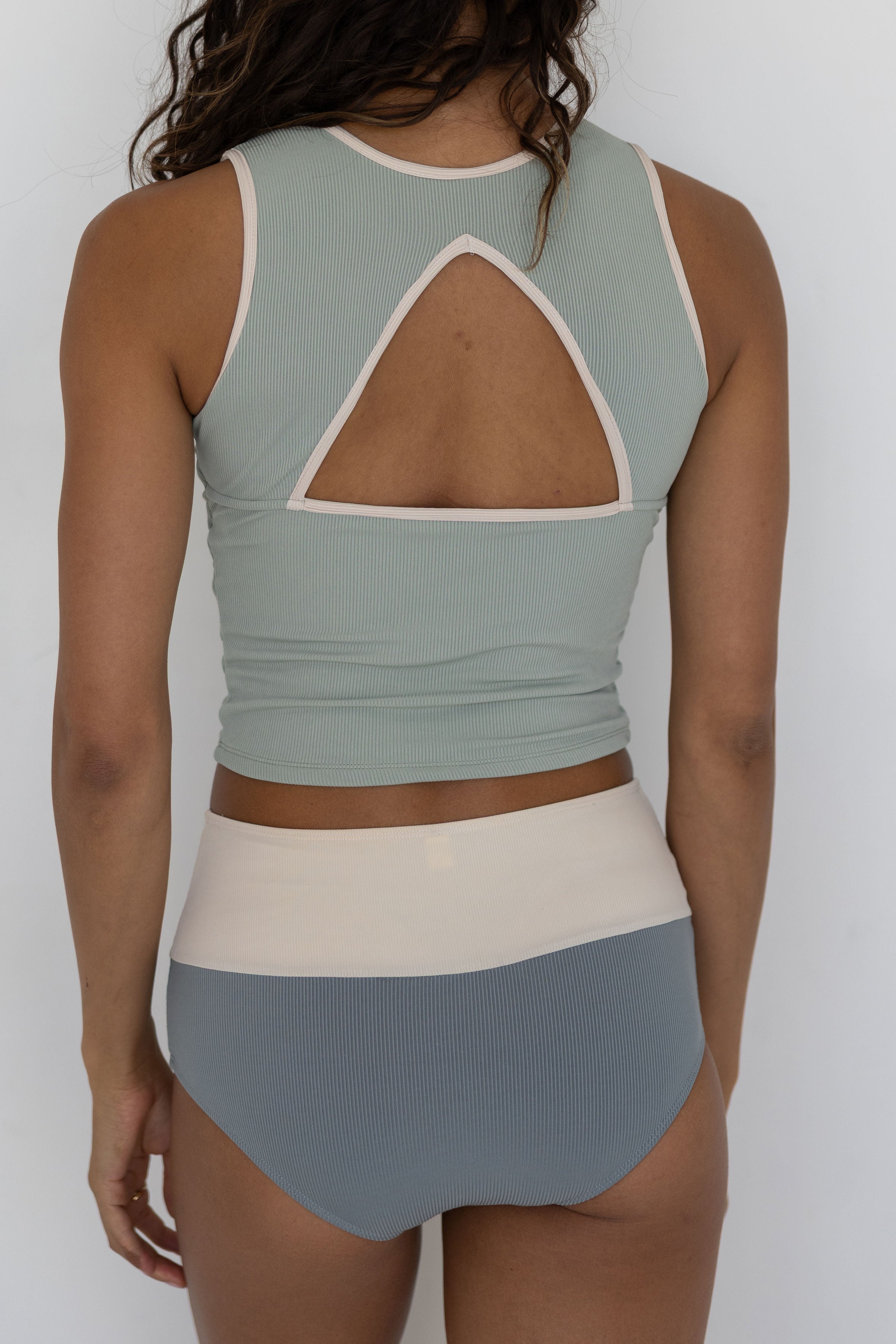 Havasu Top | Ribbed Supportive High Neck Tankini Top