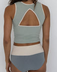 Havasu Top | Ribbed Supportive High Neck Tankini Top