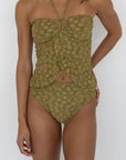 Ivy High Waisted Bottoms | Textured High Rise Swim Bottoms