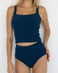 Laguna Top | Textured Square Neck Tankini Top