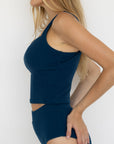 Laguna Top | Textured Square Neck Tankini Top