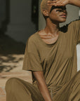 Green bamboo matching sleepwear set for women.