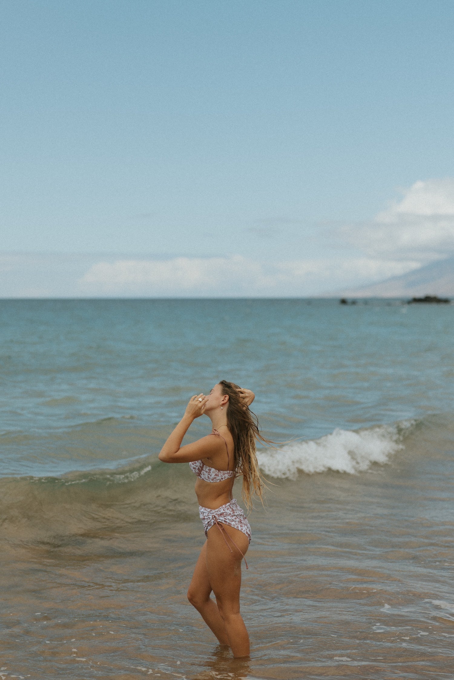 Modest toile printed bikini