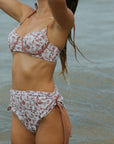 Full coverage high waisted Toile bikini bottoms