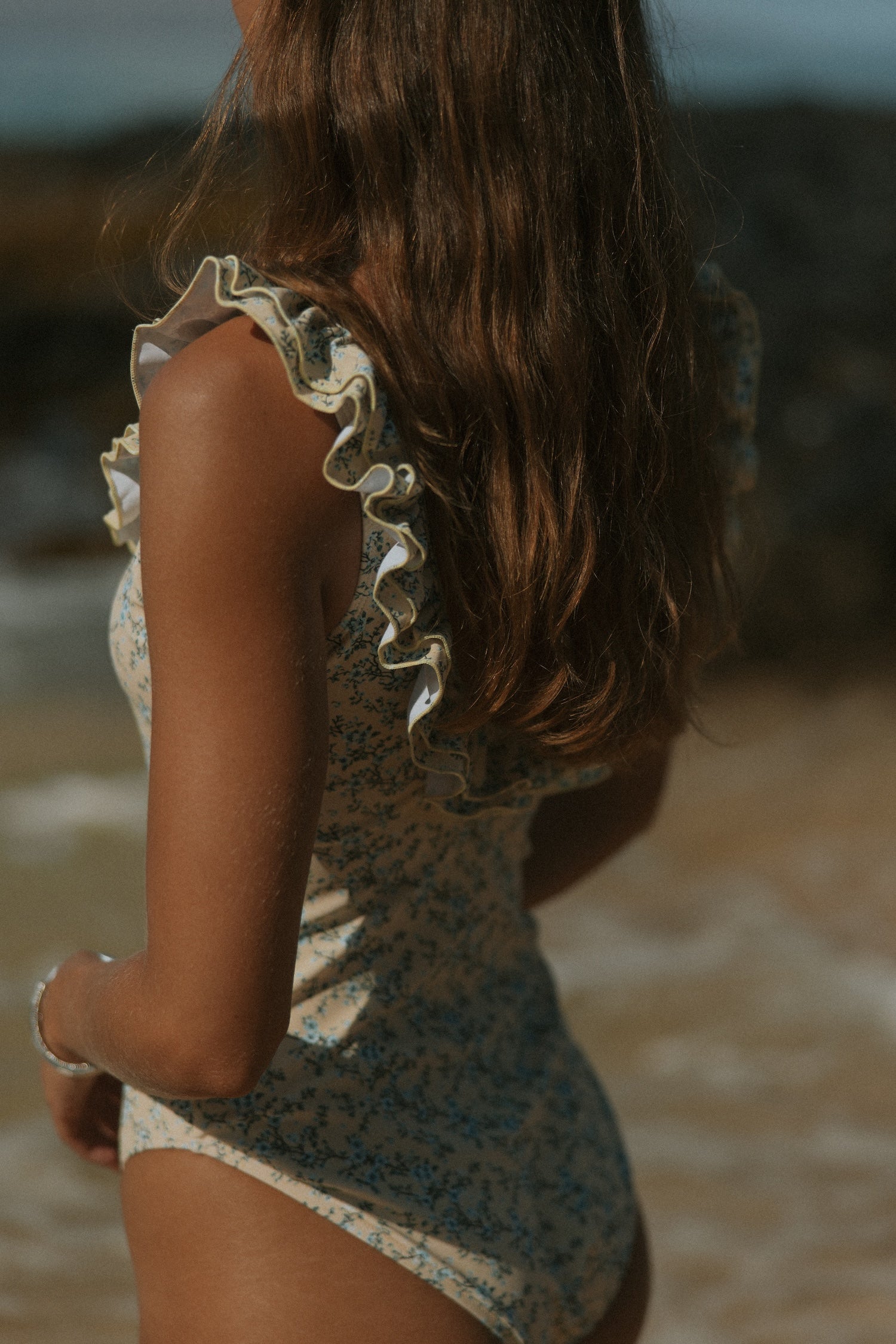 Full Coverage One piece Swimsuit with ruffles